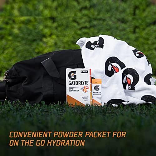 imageGatorlyte Rapid Rehydration Electrolyte Beverage Variety Pack Lower Sugar Specialized Blend of 5 Electrolytes No Artificial Sweeteners or Flavors 18 pack 1 pack mixes with 169oz 500ml waterCherry Lime