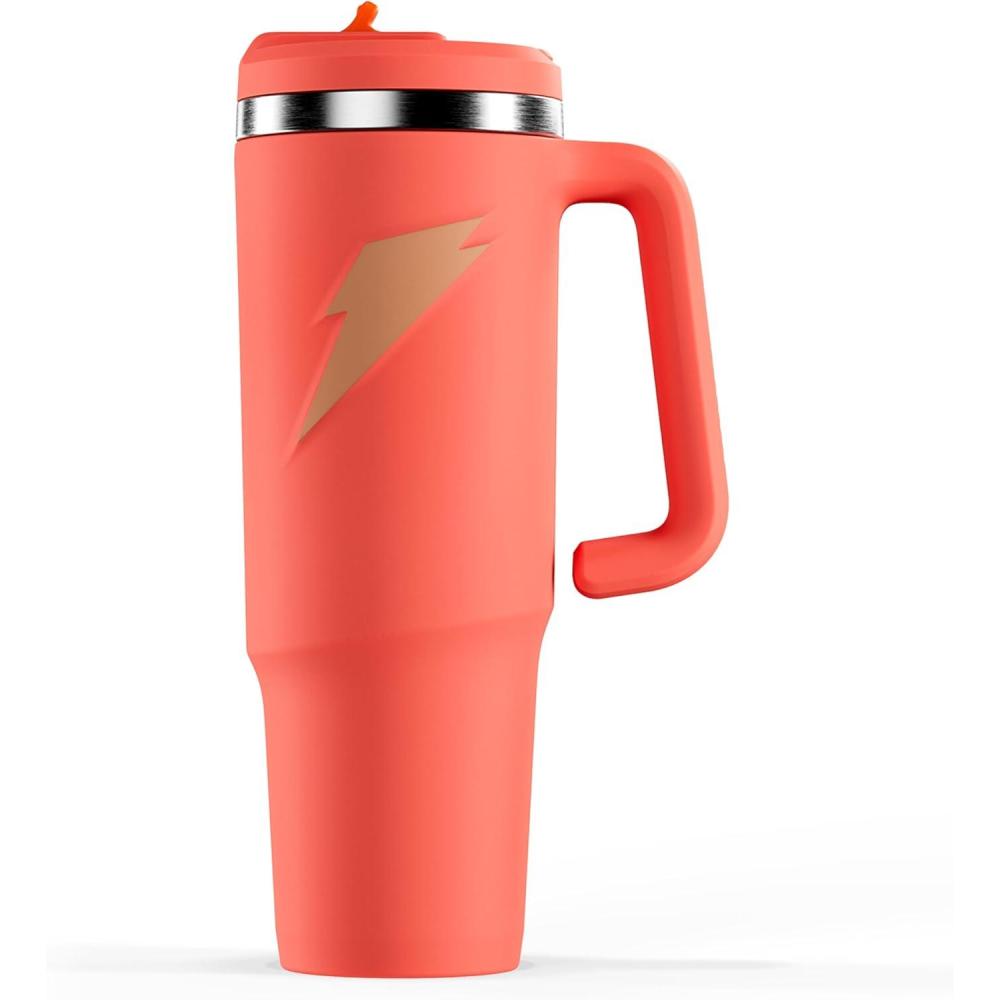 imageGatorade Crossover Stainless Steel Tumbler Bottle White DoubleWall Insulation 36 fl ozCoral