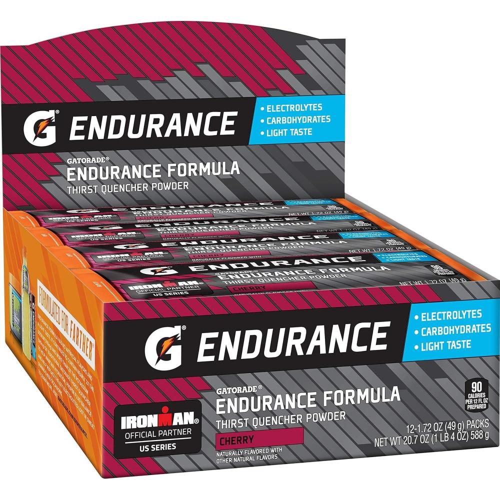 imageGatorade Endurance Powder With Electrolytes Watermelon 172 Ounce Pack of 12Cherry