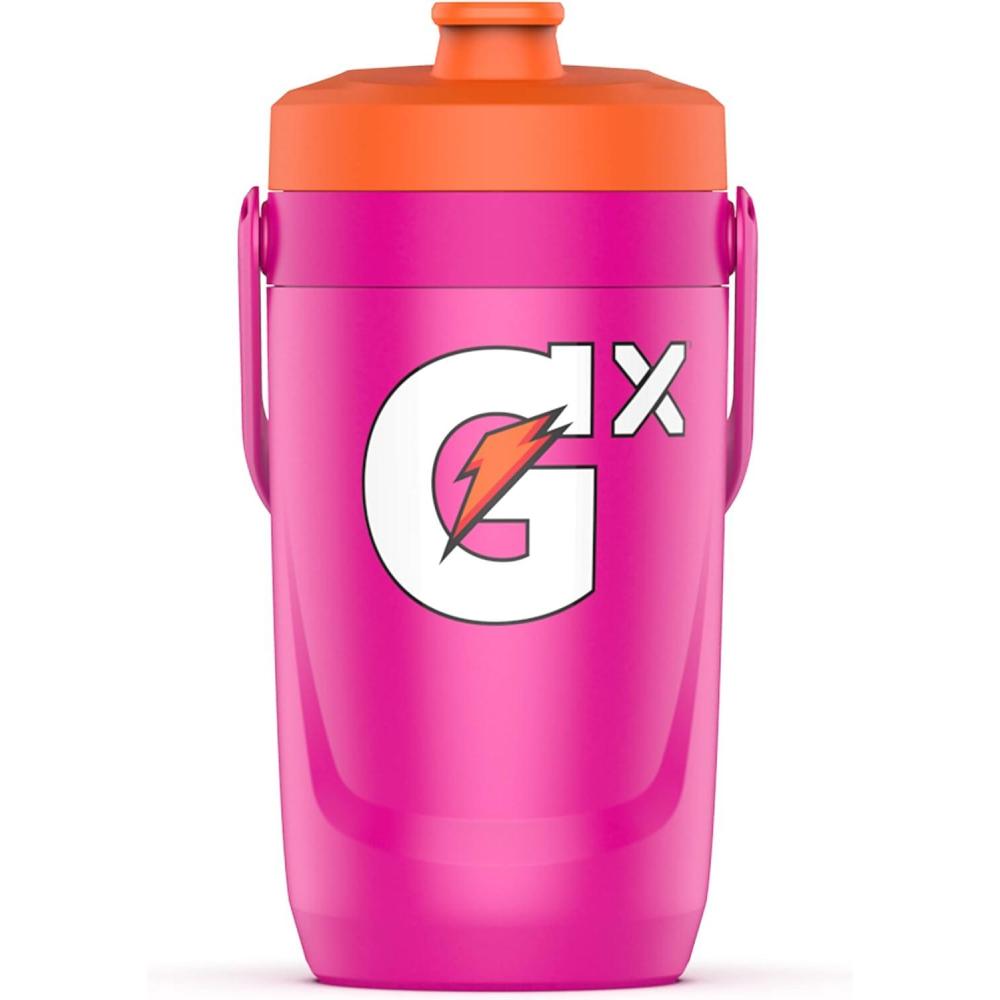 imageGatorade Gx Performance Jug 64oz Leakproof Non Slip Grip Great for Athletes NavyNeon Pink
