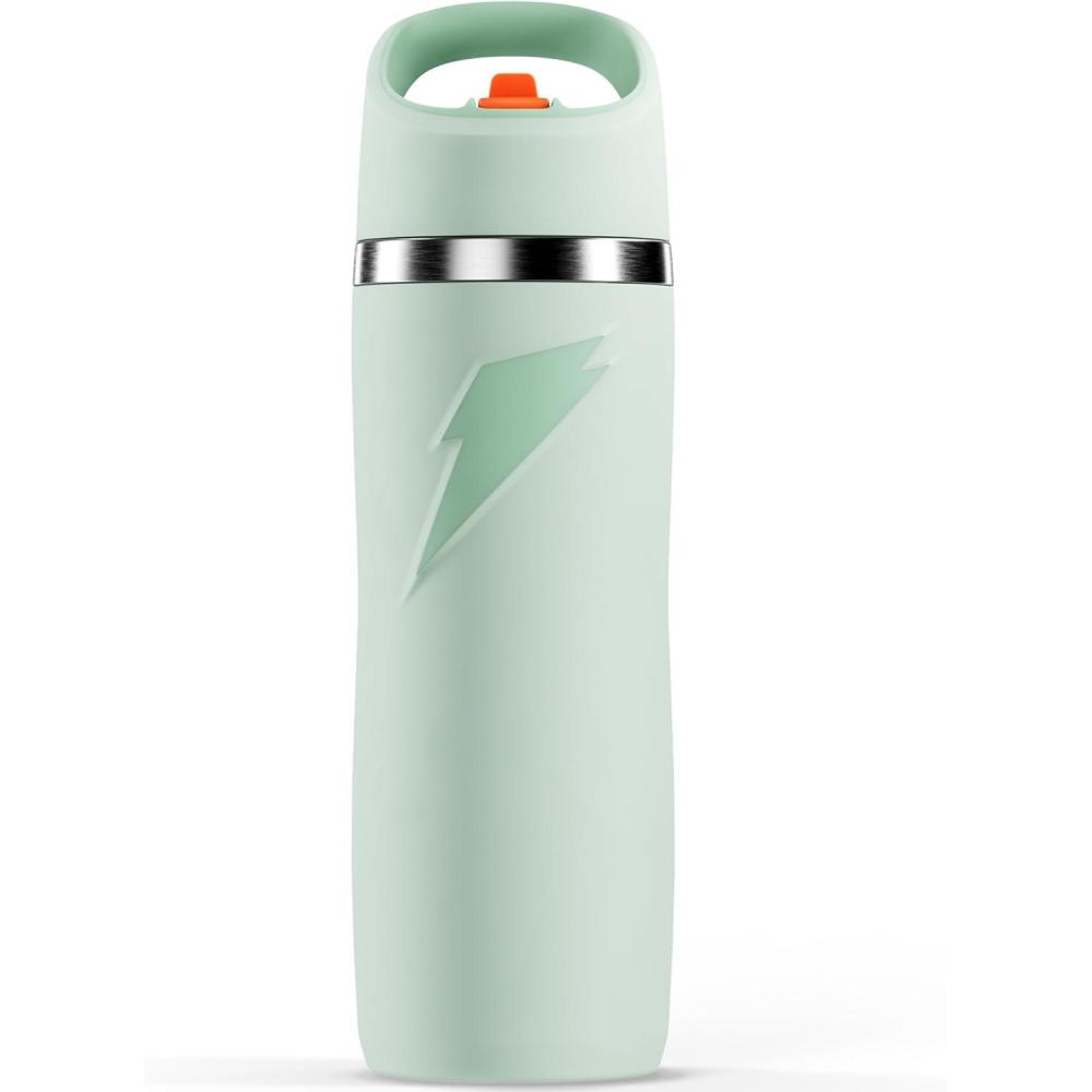 imageGatorade Overtime 22oz Stainless Steel Water Bottle Twist Cap GreySage