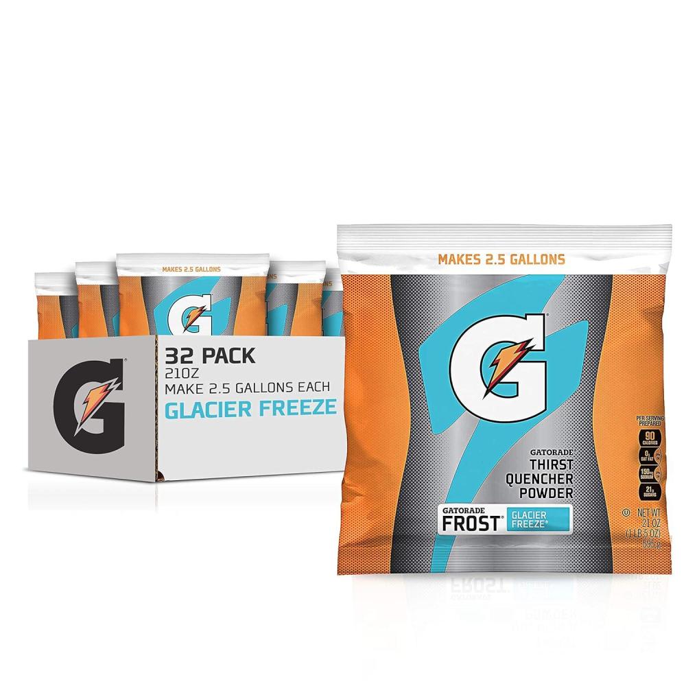 imageGatorade Powder Bag Riptide Rush 131 Pound Pack of 32Glacier Freeze