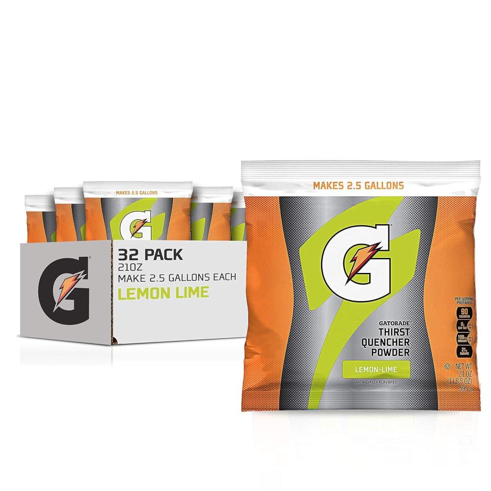 imageGatorade Powder Bag Riptide Rush 131 Pound Pack of 32Lemon Lime