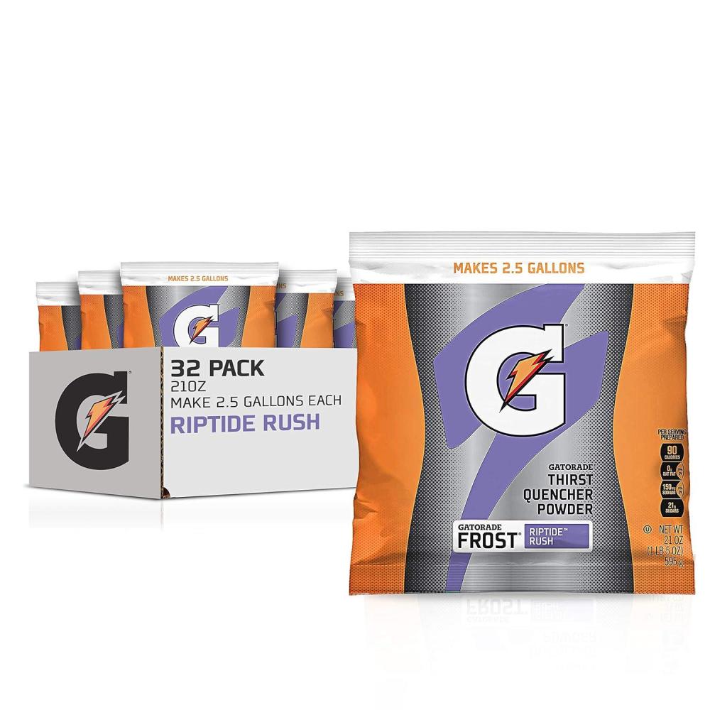 imageGatorade Powder Bag Riptide Rush 131 Pound Pack of 32Riptide Rush