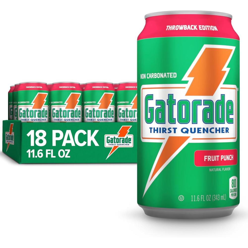imageGatorade Thirst Quencher 3Flavor Variety 12 Fl Oz Cans Pack of 18Fruit Punch