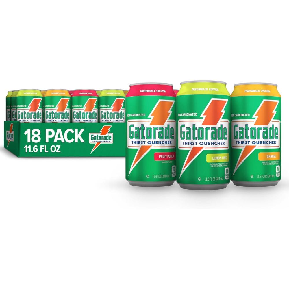 imageGatorade Thirst Quencher 3Flavor Variety 12 Fl Oz Cans Pack of 18Variety Pack