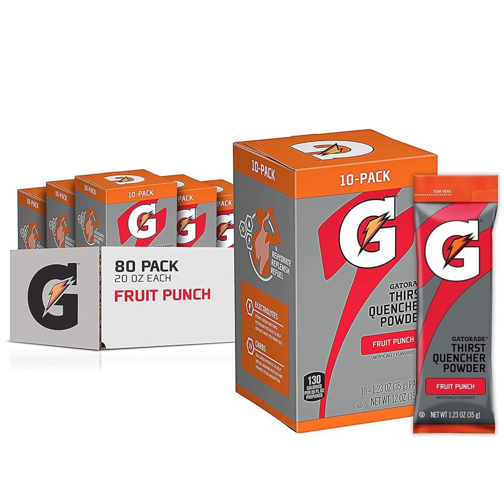 imageGatorade Thirst Quencher Powder Sticks 3 Flavor Variety Pack 30 PackFruit Punch