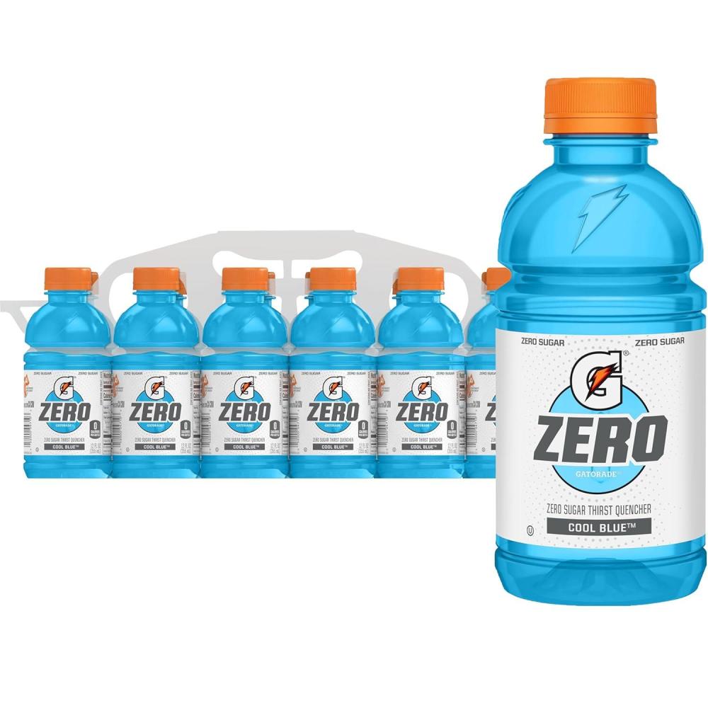 imageGatorade Thirst Quencher Zero Sugar Sports Drink Fruit Punch 12oz Bottles 12 Pack Electrolytes for RehydrationZero Sugar Cool Blue