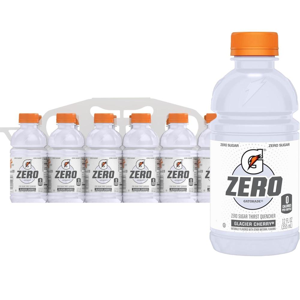 imageGatorade Thirst Quencher Zero Sugar Sports Drink Fruit Punch 12oz Bottles 12 Pack Electrolytes for RehydrationZero Sugar Glacier Cherry