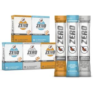 Gatorade G Zero Powder, Fruit Punch Variety Pack, 0.10oz Individual Packets – 10 Count (Pack of 5)(Glacier Cherry Variety)
