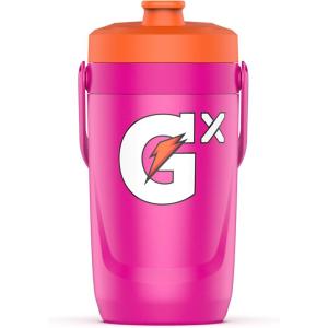 Gatorade Gx Performance Jug, 64oz, Leakproof, Non Slip Grip, Great for Athletes, Navy(Neon Pink)