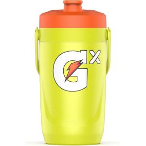 Gatorade Gx Performance Jug, 64oz, Leakproof, Non Slip Grip, Great for Athletes, Navy(Neon Yellow)