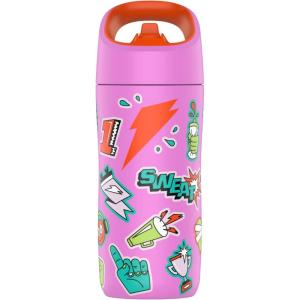 Gatorade Kids’ Rookie Metal Water Bottle, 12oz, Stainless Steel Bottle, Double-Wall Insulation, Vacuum Insulated, Thermo Mug(Sticker Pink)