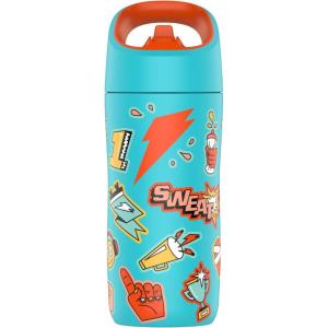 Gatorade Kids’ Rookie Metal Water Bottle, 12oz, Stainless Steel Bottle, Double-Wall Insulation, Vacuum Insulated, Thermo Mug(Sticker Teal)
