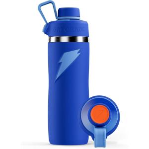Gatorade ‘Overtime’ 22oz Stainless Steel Water Bottle, Twist Cap, Grey(Blue)