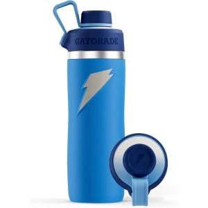 Gatorade ‘Overtime’ 22oz Stainless Steel Water Bottle, Twist Cap, Grey(Royal Blue/Navy)