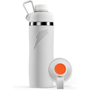 Gatorade ‘Overtime’ 22oz Stainless Steel Water Bottle, Twist Cap, White