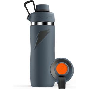 Gatorade ‘Overtime’ 32oz Stainless Steel Water Bottle, Twist Cap, White(Gray)