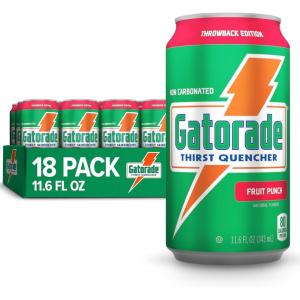 Gatorade Thirst Quencher, 3-Flavor Variety, 12 Fl Oz Cans (Pack of 18)(Fruit Punch)