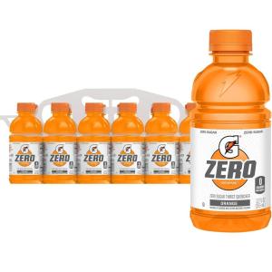 Gatorade Thirst Quencher Zero Sugar Sports Drink, Fruit Punch, 12oz Bottles, 12 Pack, Electrolytes for Rehydration(Zero Sugar – Orange)