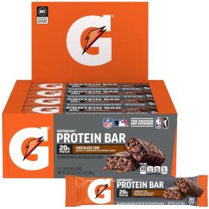 Gatorade Whey Protein Recover Bars, Chocolate Chip, 2.8 ounce(Pack of 12)(Chocolate Chip)