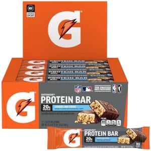 Gatorade Whey Protein Recover Bars, Chocolate Chip, 2.8 ounce(Pack of 12)(Cookies And Cream)