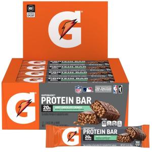 Gatorade Whey Protein Recover Bars, Chocolate Chip, 2.8 ounce(Pack of 12)(Mint Chocolate Crunch)