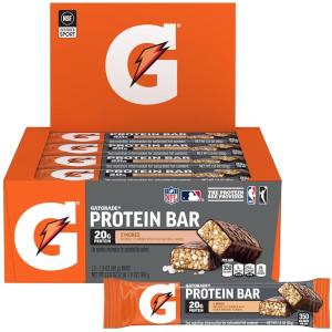 Gatorade Whey Protein Recover Bars, Chocolate Chip, 2.8 ounce(Pack of 12)(S’mores)