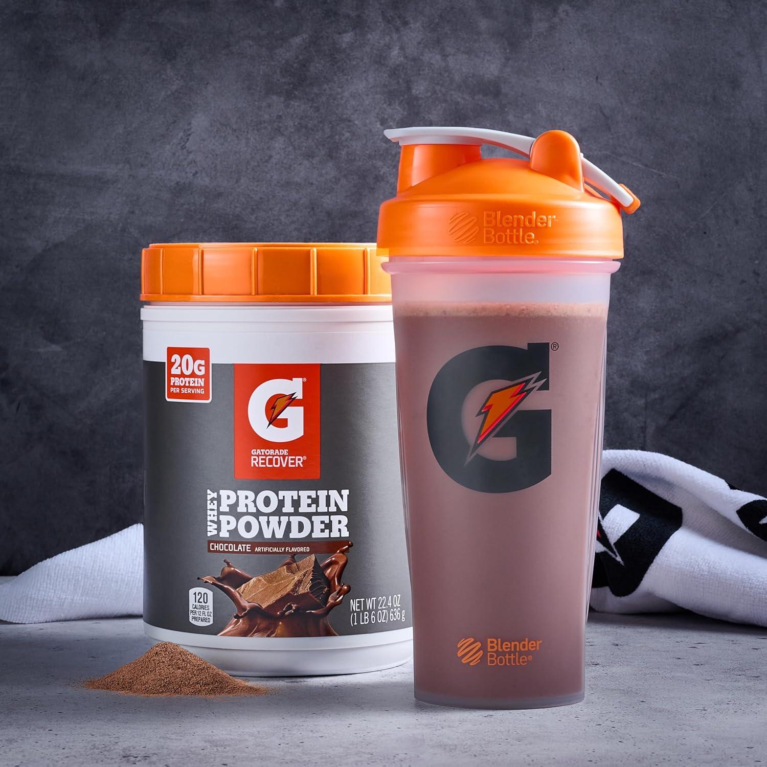 imageGatorade Whey Protein Powder Chocolate 224 Ounce 20 servings per canister 20 grams of protein per servingChocolate