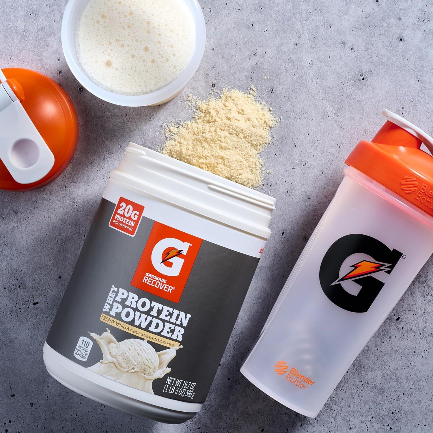 imageGatorade Whey Protein Powder Chocolate 224 Ounce 20 servings per canister 20 grams of protein per servingVanilla