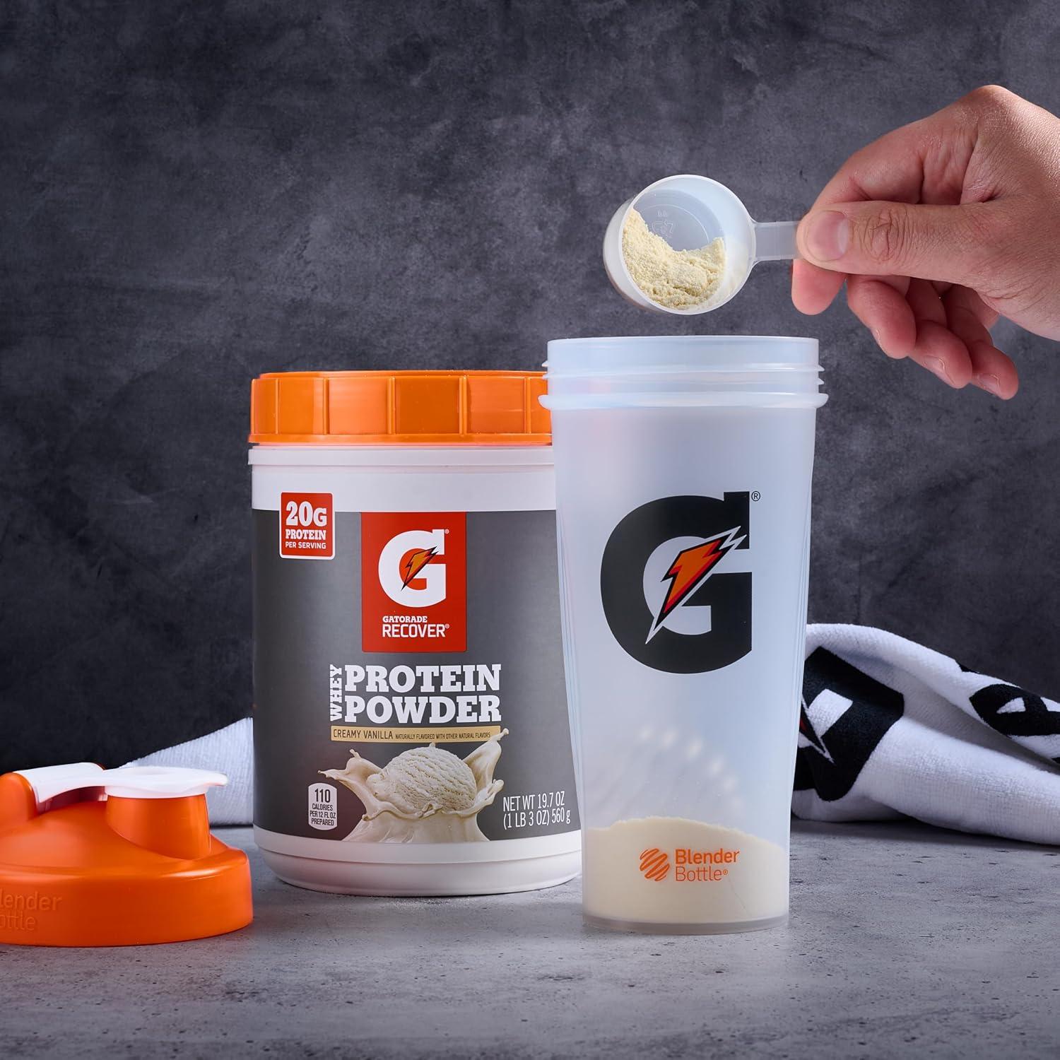 imageGatorade Whey Protein Powder Chocolate 224 Ounce 20 servings per canister 20 grams of protein per servingVanilla
