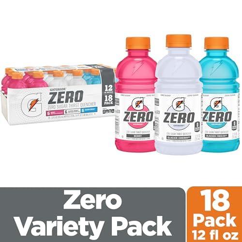 imageGatorade Zero Flavor Variety Pack 12 Fl Oz Bottles 18 Pack3 Flavor Variety Pack