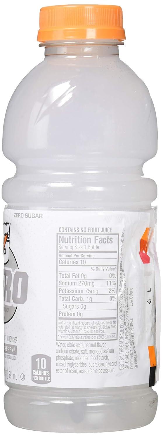 imageGatorade Zero Flavor Variety Pack 12 Fl Oz Bottles 18 PackGlacier Cherry