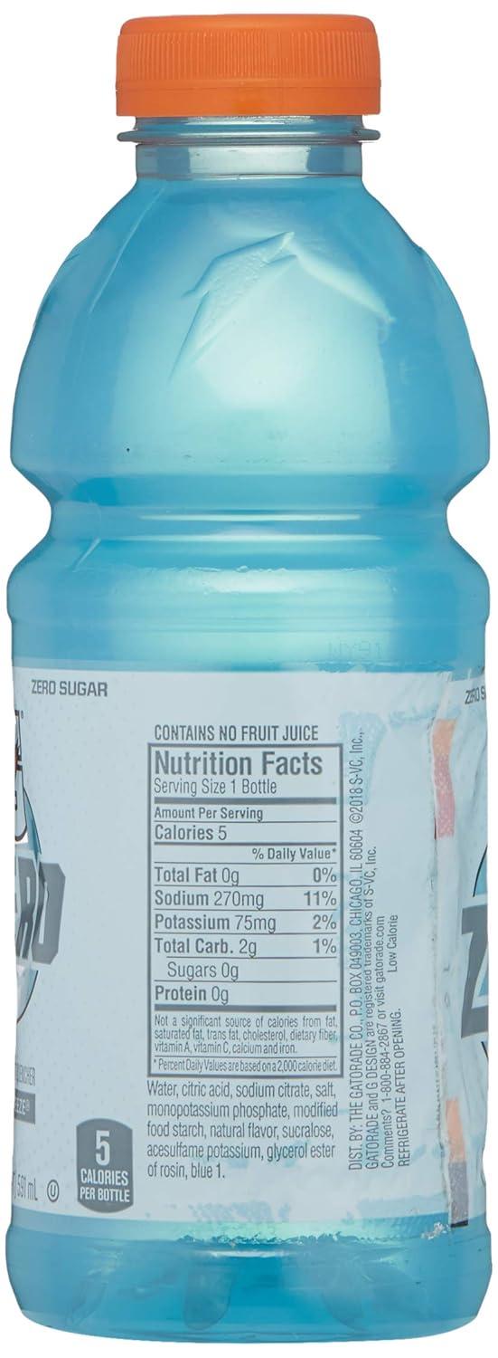 imageGatorade Zero Flavor Variety Pack 12 Fl Oz Bottles 18 PackGlacier Freeze