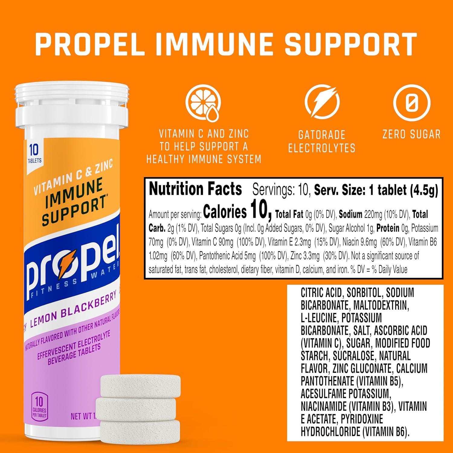 imagePropel Tablets 4 Flavor Variety Pack Makes 169oz Fl Oz 40 countLemon Blackberry