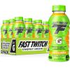 imageFast Twitch Energy drink from Gatorade Tropical Mango 12oz Bottles 12 Pack 200mg Caffeine Zero Sugar Electrolytes