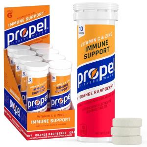 Propel Tablets, 4 Flavor Variety Pack, Makes 16.9oz Fl Oz, 40 count(Orange Raspberry)