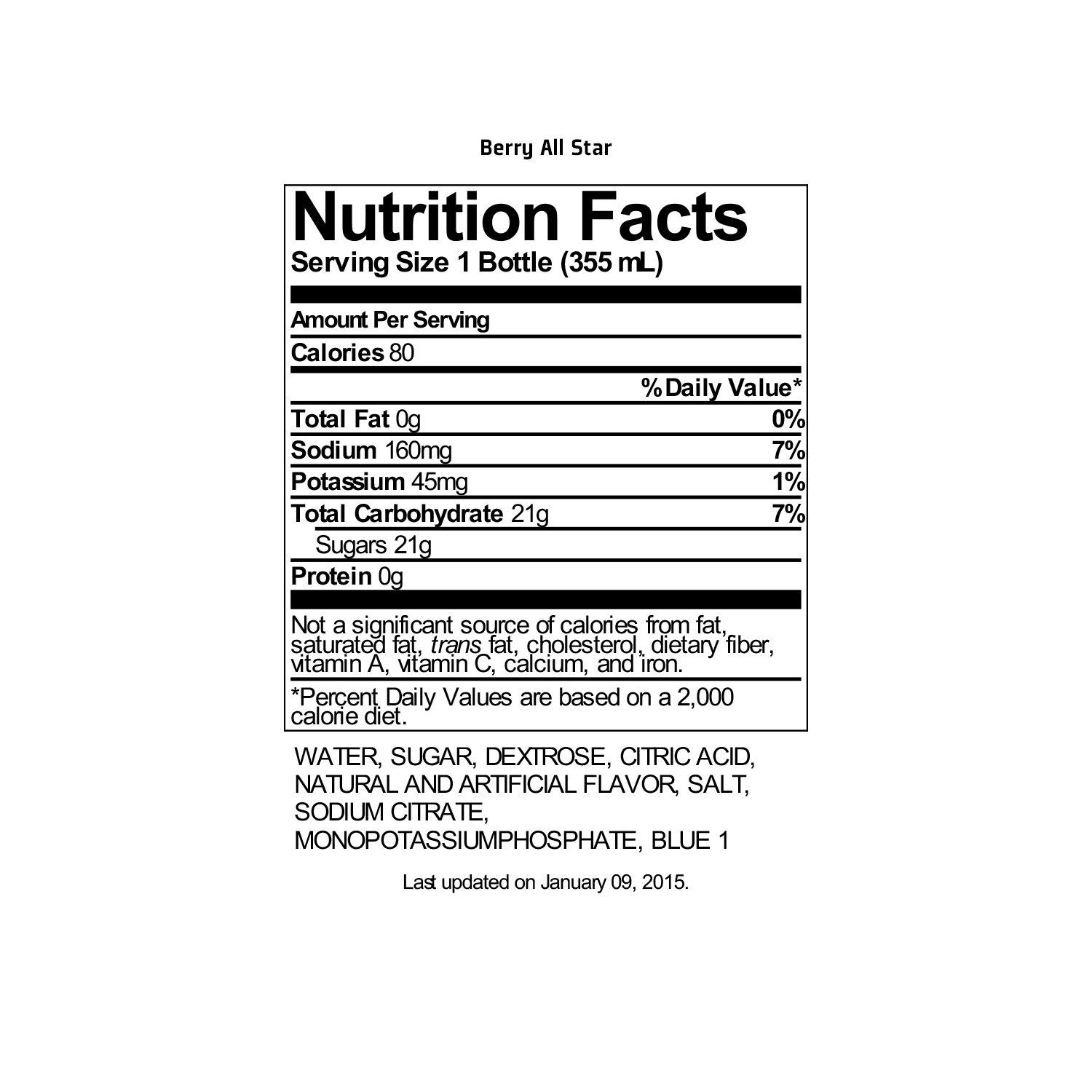 imageGatorade Berry Thirst Quencher 12 Fl Oz Bottles 6 Pack