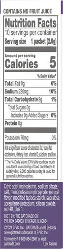 imageGatorade G Zero Powder Grape 010oz Pack of 10