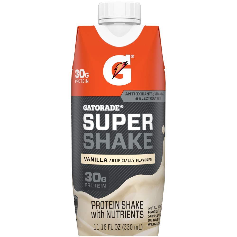 imageGatorade Super Shake Vanilla 30g Protein 1116 Fl oz Carton Pack of 4Vanilla