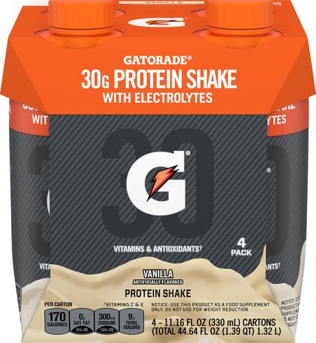imageGatorade Super Shake Vanilla 30g Protein 1116 Fl oz Carton Pack of 4Vanilla