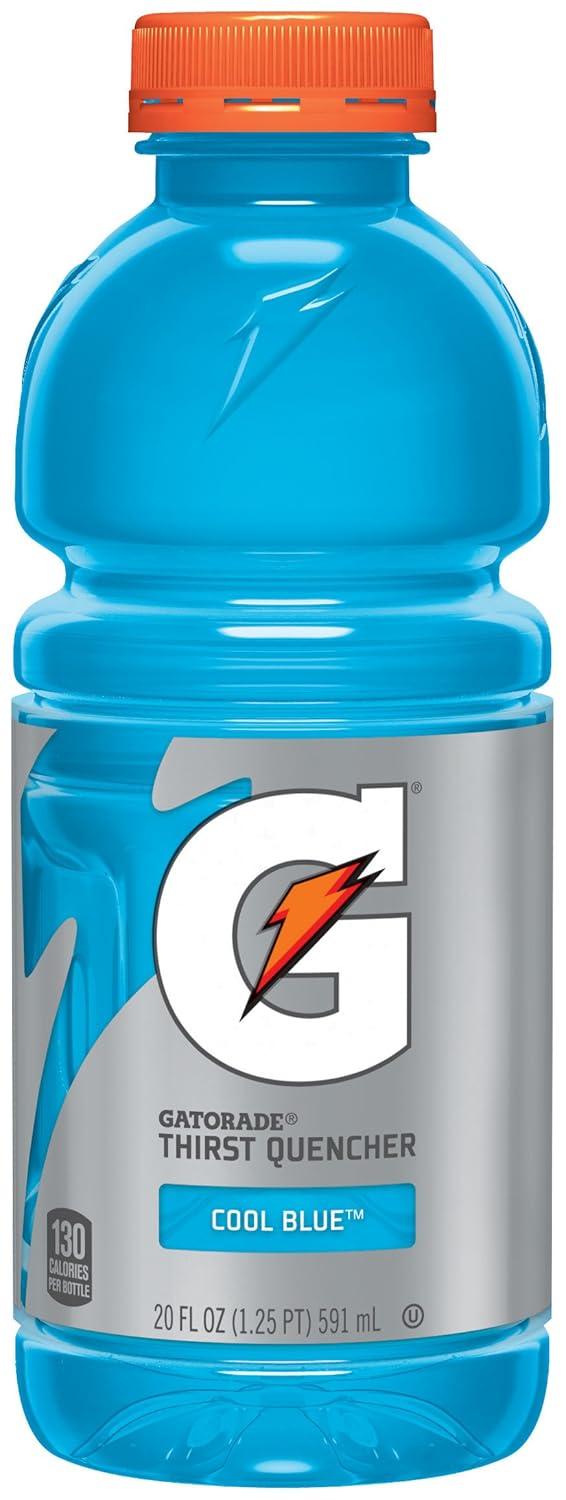 imageGatorade Thirst Quencher Sports Drink Cool Blue 20oz Bottles 4 Pack Electrolytes for RehydrationCool Blue