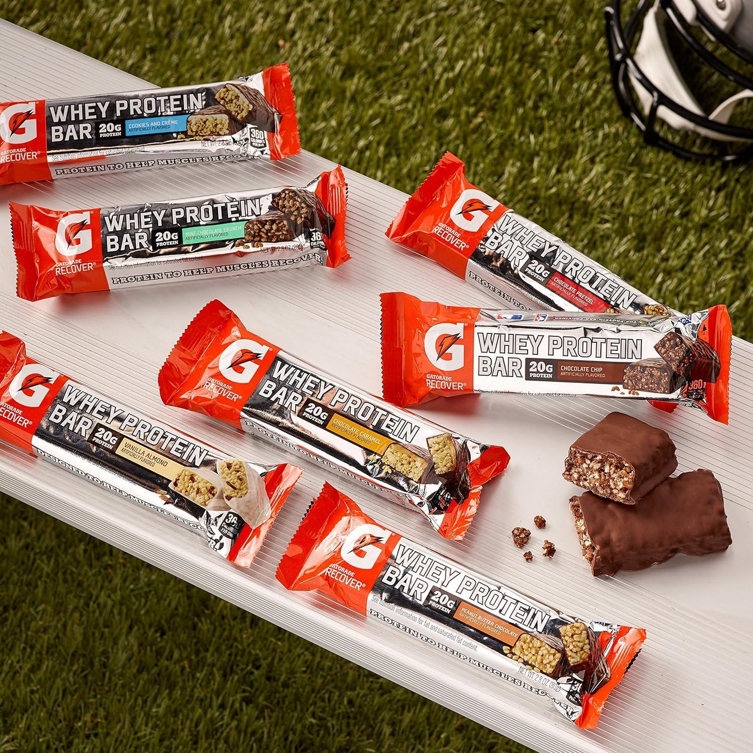 imageGatorade Whey Protein Recover Bars Chocolate Chip 28 Oz 6 Ct