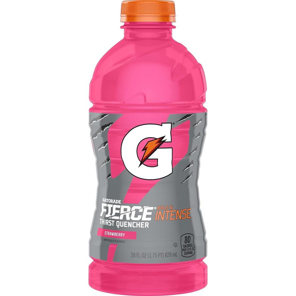 imageGatorade Fierce Strawberry Thirst Quencher 28 Fl Oz Bottle
