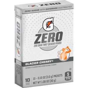 Gatorade G Zero Powder Packets Glacier Cherry 1.08oz 10ct(Glacier Cherry)