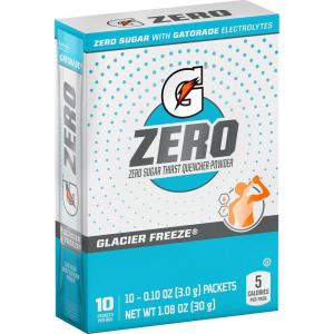 Gatorade G Zero Powder Packets Glacier Cherry 1.08oz 10ct(Glacier Freeze)