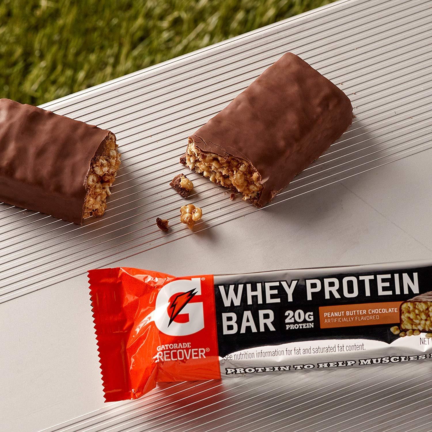 image:imageGatorade Whey Protein Bars Peanut Butter Chocolate 28 Oz 6 CtPeanut Butter Chocolate