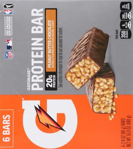 image:imageGatorade Whey Protein Bars Peanut Butter Chocolate 28 Oz 6 CtPeanut Butter Chocolate