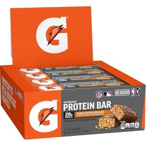 Gatorade Whey Protein Bars Peanut Butter Chocolate, 2.8 Oz, 6 Ct(Peanut Butter Chocolate)