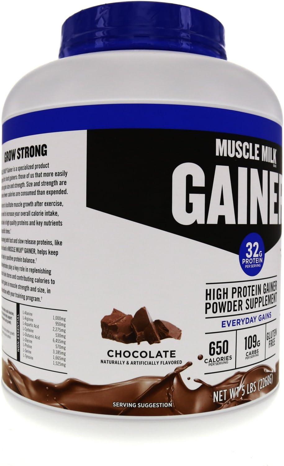 image:imageMuscle Milk Gainer Protein Powder Vanilla Creme 32g Protein 5 PoundPowder